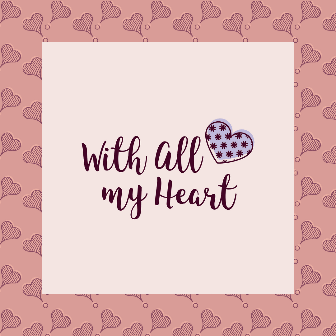 Transparent Valentine's Day Romance Message with Heart Design