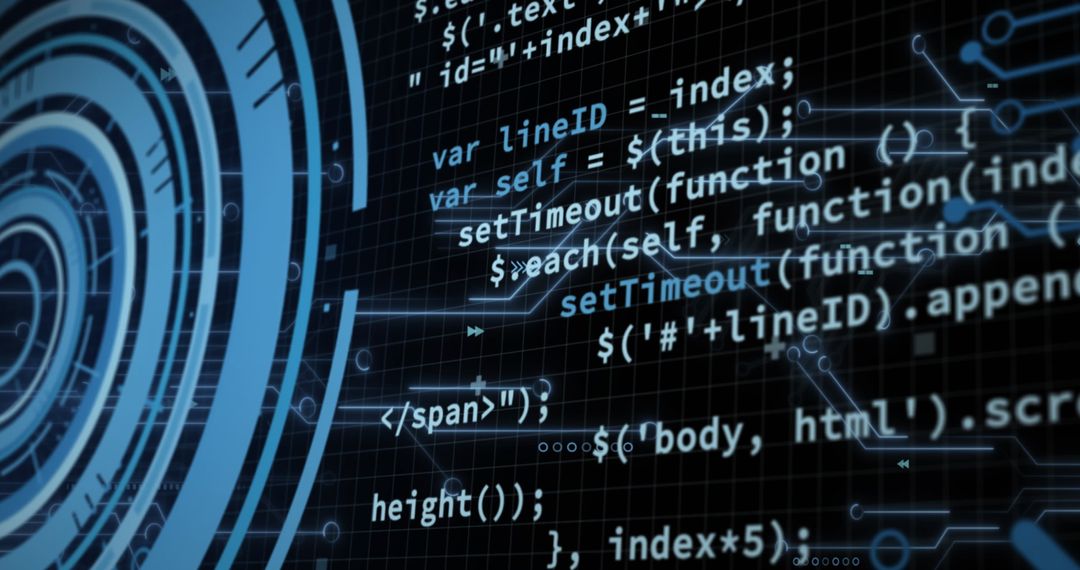 Futuristic Data Processing Code Technology Concept