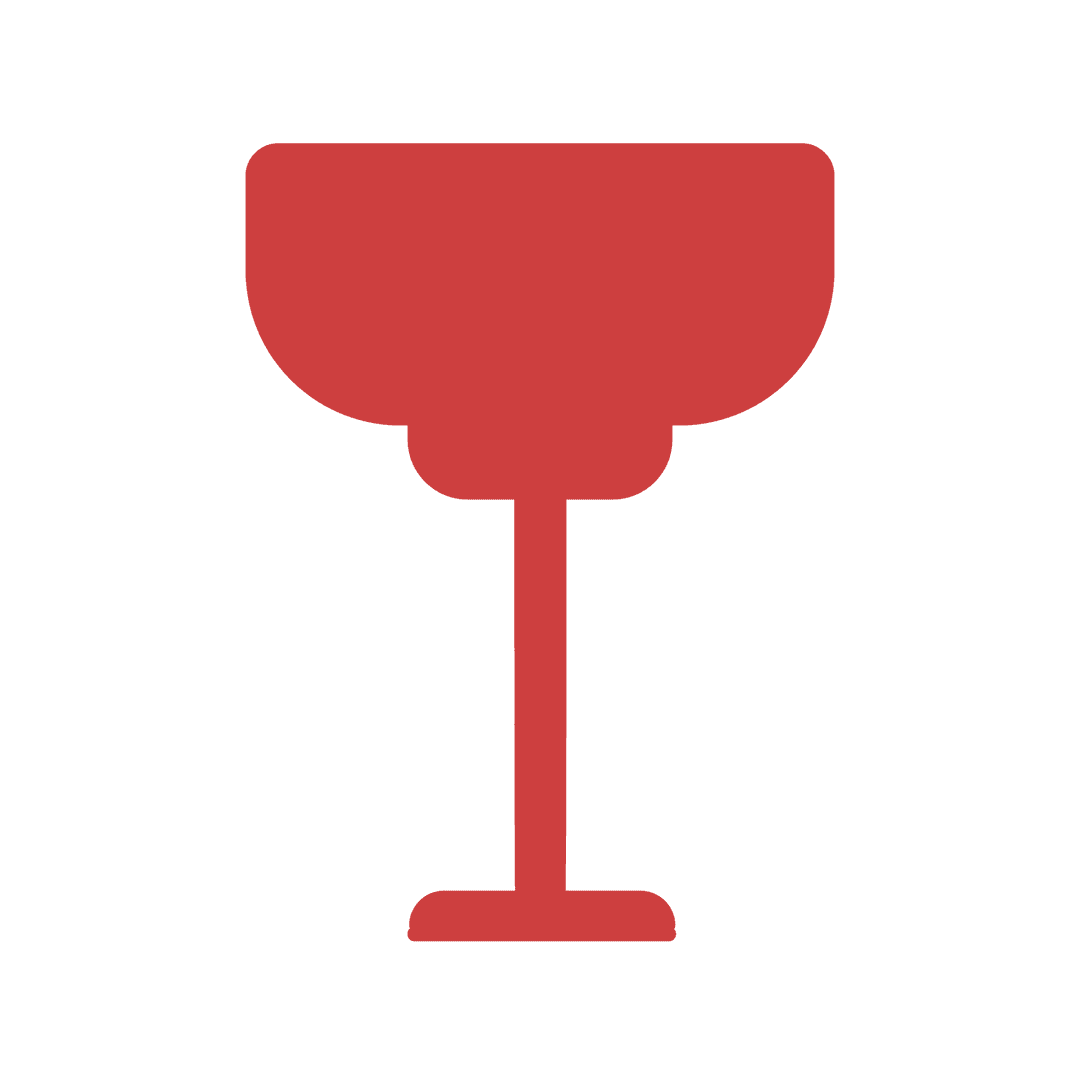 Red Glass of Drink on Transparent Background for Celebrations