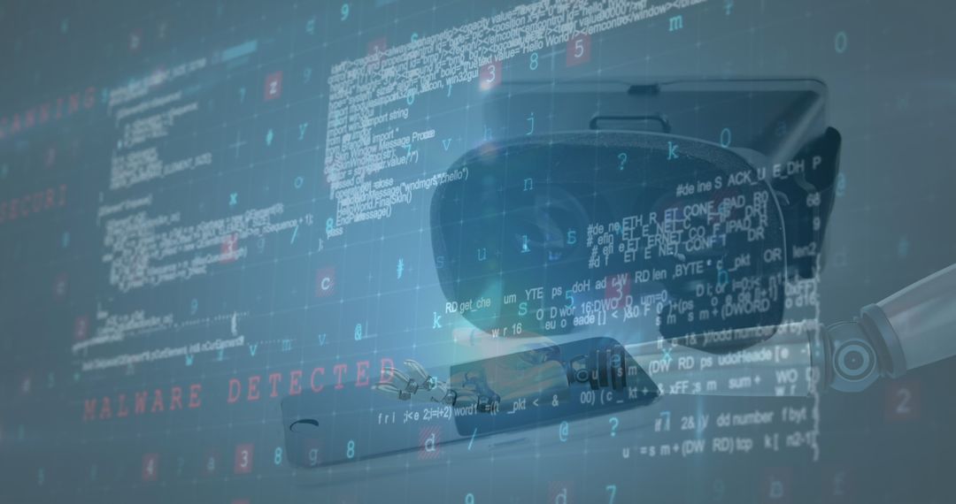 Digital Interface Overlay on VR Headset and Smartphone