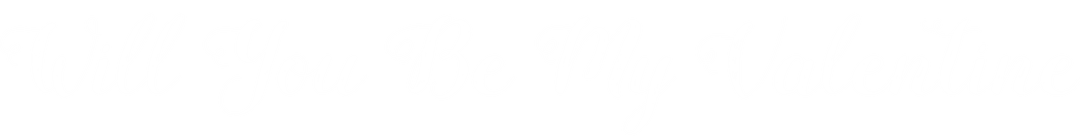 Romantic Valentine's Day Message on Transparent Background