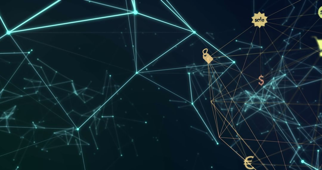Data processing network with digital connections