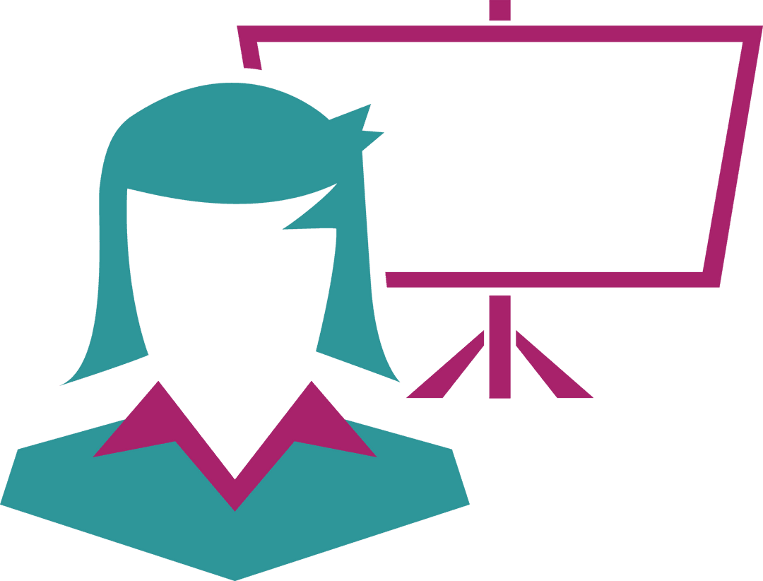 Minimalistic Female Professional Presenting on Transparent Background