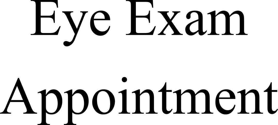 Eye Exam Appointment Text on Transparent Background