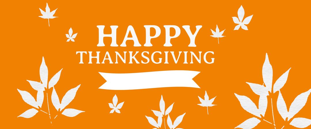 Happy Thanksgiving Greetings with Autumn Leaves