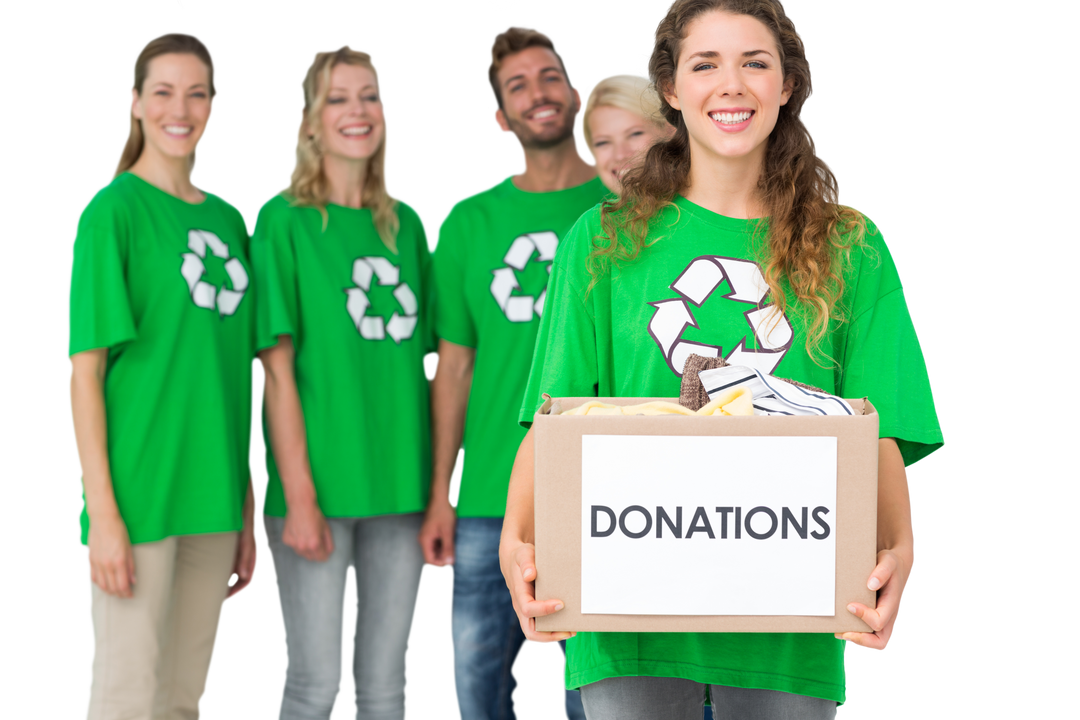 Transparent Group Portrait of Team with Donation Box - Download Free Stock Images Pikwizard.com