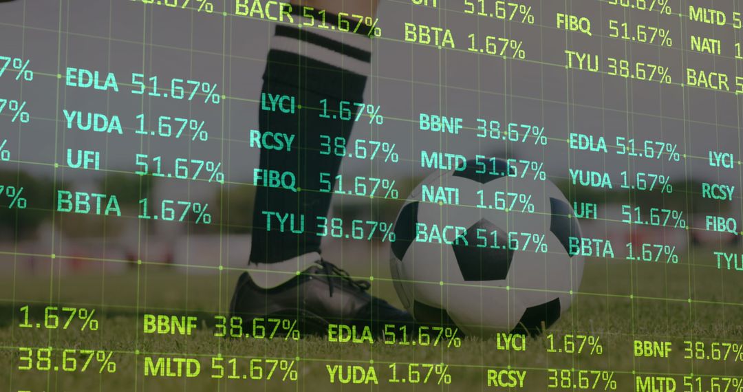 Virtual Financial Data Overlay on Soccer Player Footage