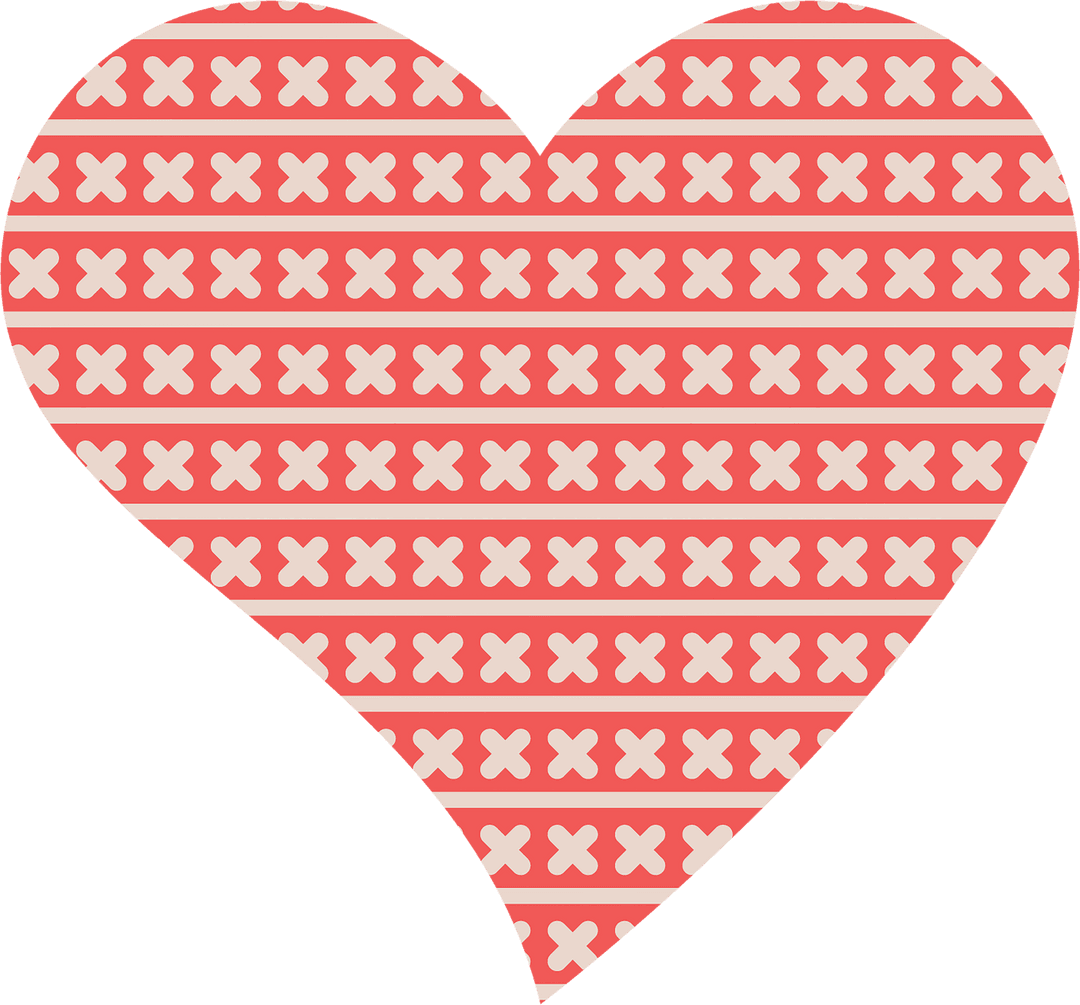 Transparent Red Heart with Cross Pattern Design - Download Free Stock Images Pikwizard.com