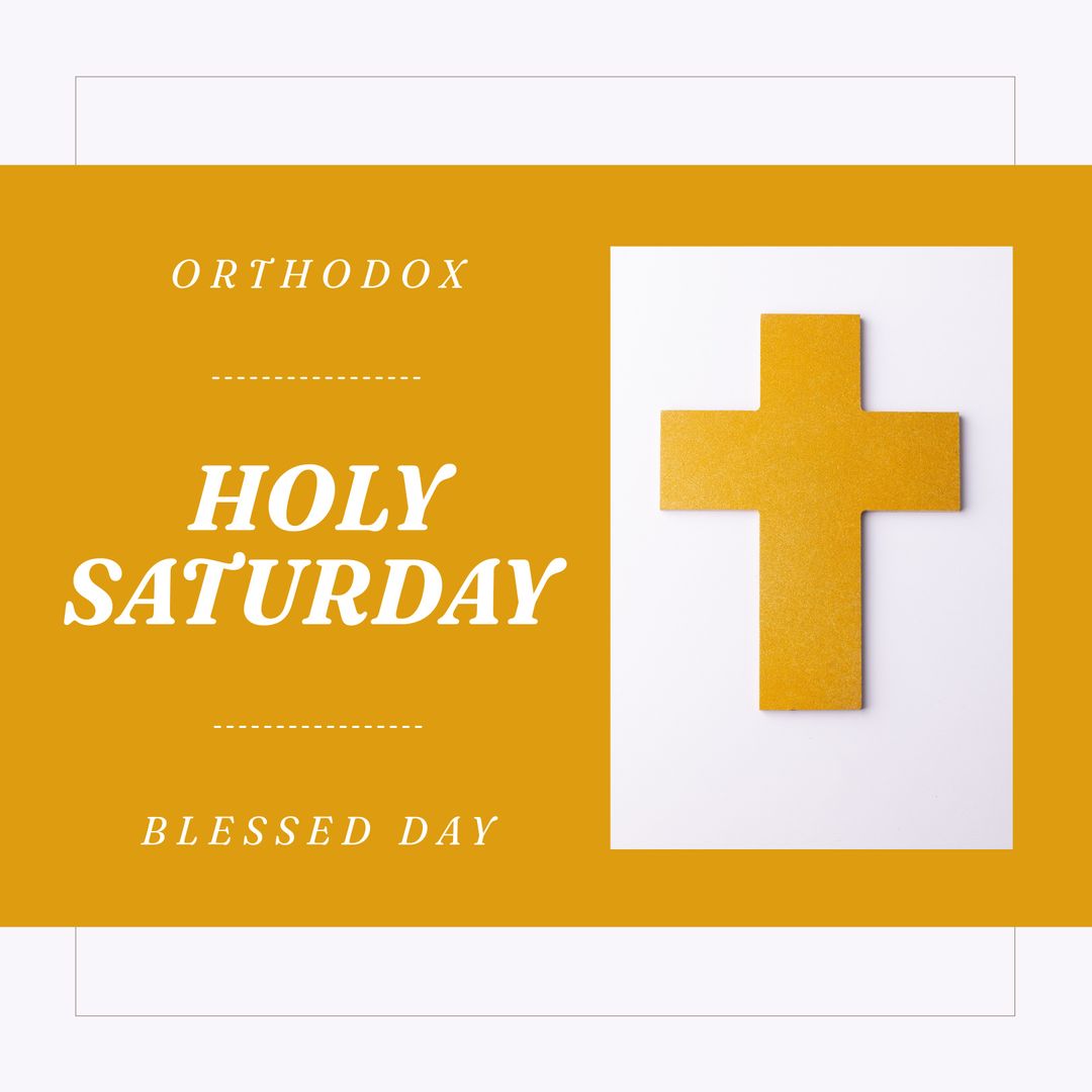 Orthodox Holy Saturday Card with Cross Symbol