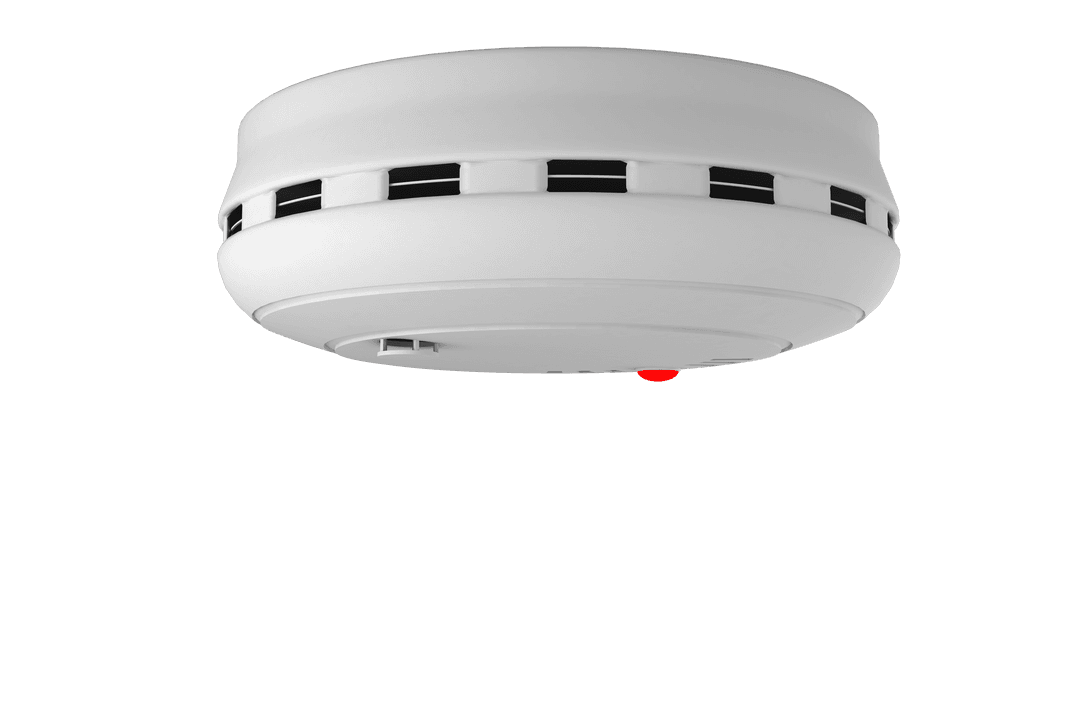 Digital Smoke Alarm Sensor on Transparent Background