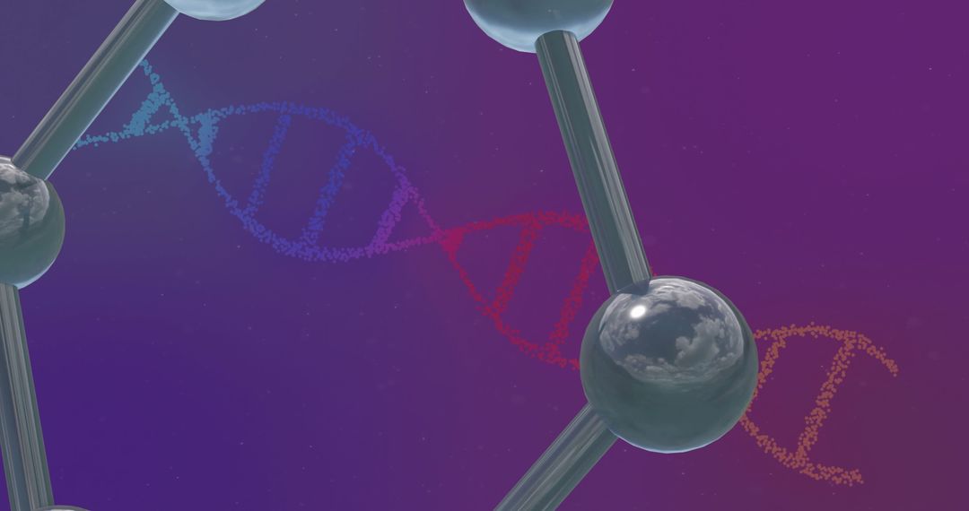 Futuristic Molecular Structure and DNA Sequence Concept