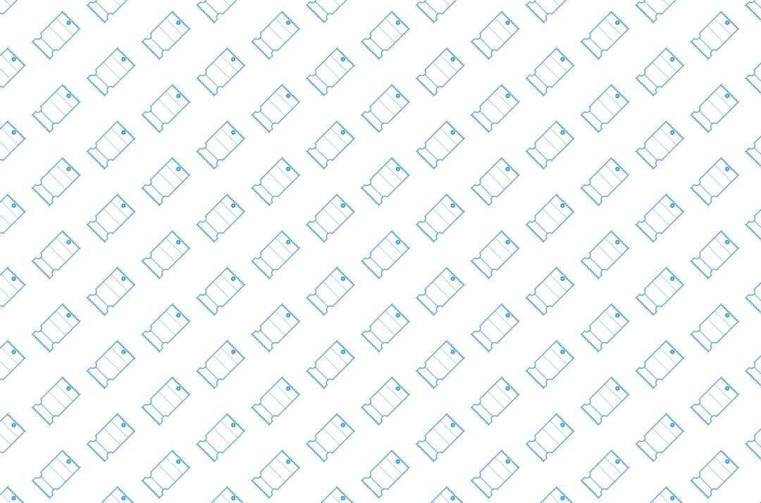 Pattern of Blue Tickets on Transparent Background for Travel Designs