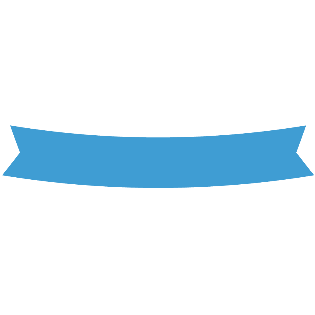 Blue Ribbon PNG on Transparent Background with Copy Space