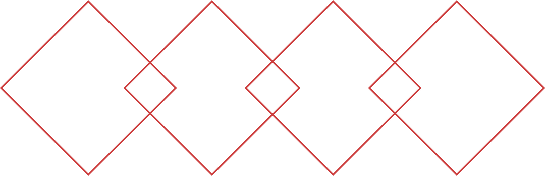 Abstract Red Diamond Design on Transparent Background