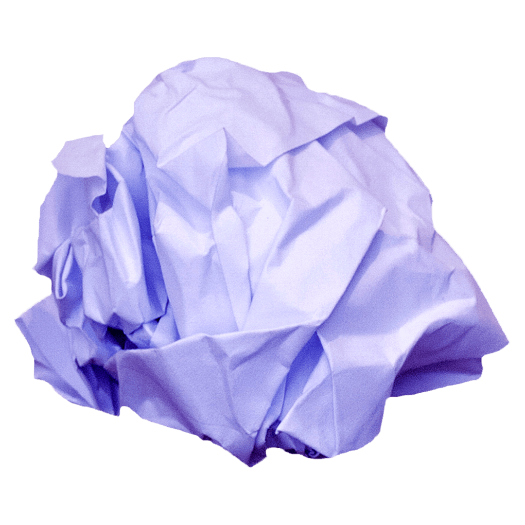 Crumpled Transparent Blue Paper Symbolizes Confusion
