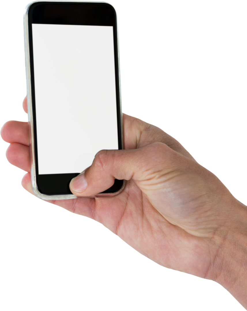 Hand Holding Modern Smartphone Against Transparent Background - Download Free Stock Images Pikwizard.com