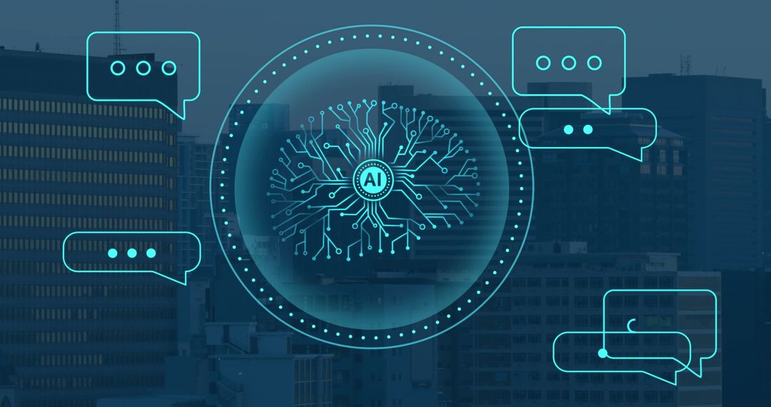 AI Technology Embracing Digital Communication Concepts