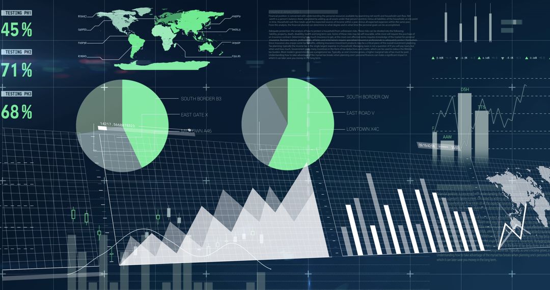 Abstract Digital Interface: Global Data Visualization
