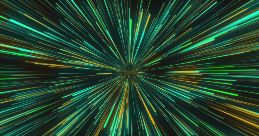 Dynamic Light Trails in Glowing Abstract Pattern