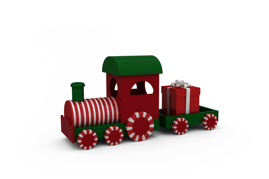 Transparent Miniature Christmas Train with Gift Box