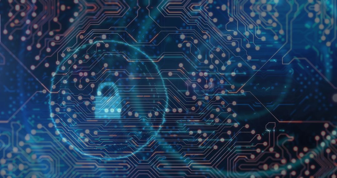 Futuristic Digital Security Lock with Circuit Network
