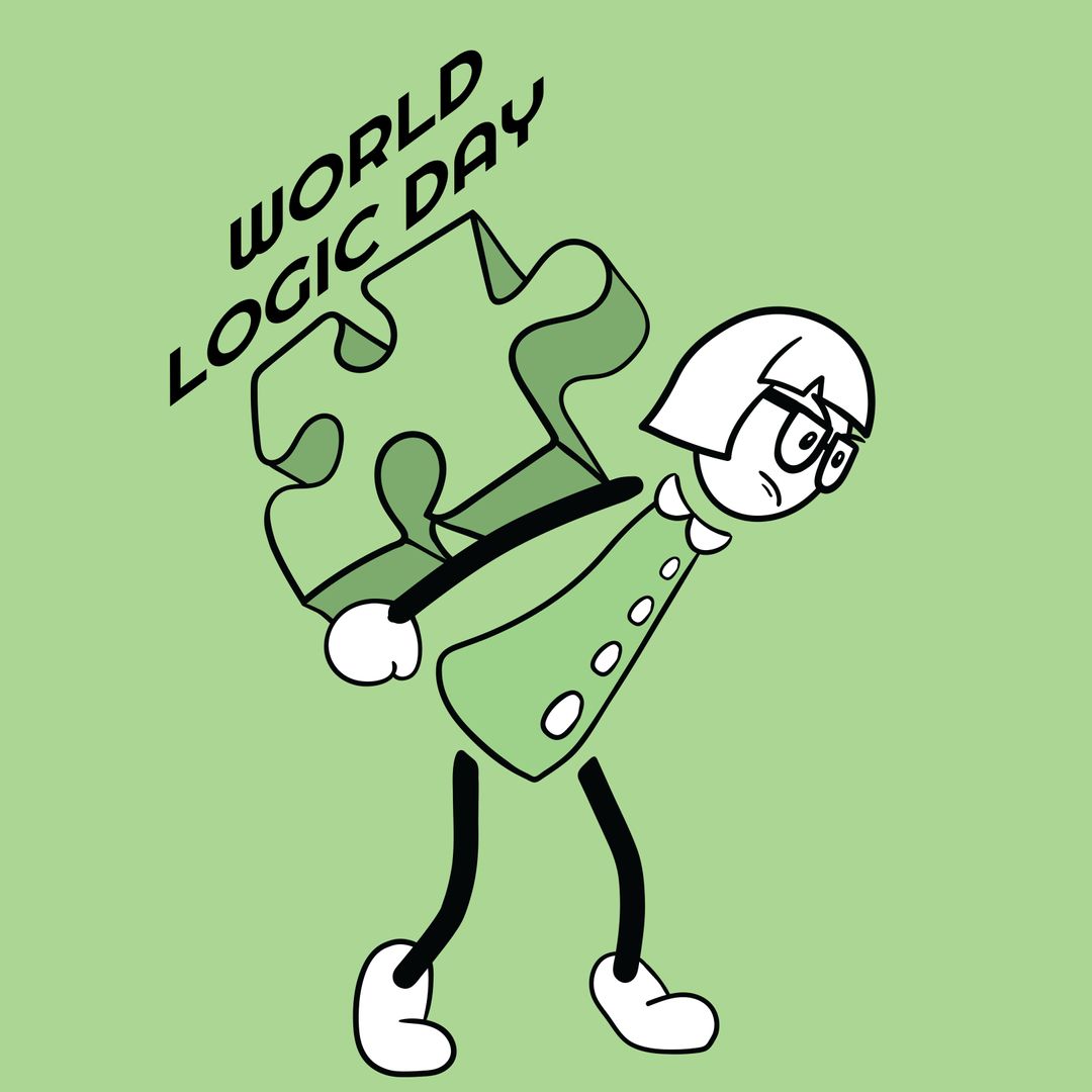 World Logic Day Character Celebrating Critical Thinking
