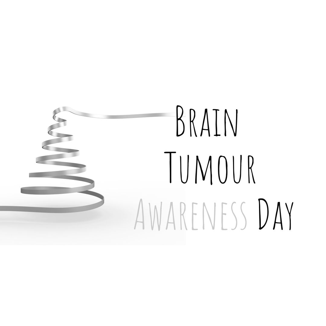 Monochrome Ribbon Design for Brain Tumour Awareness Day
