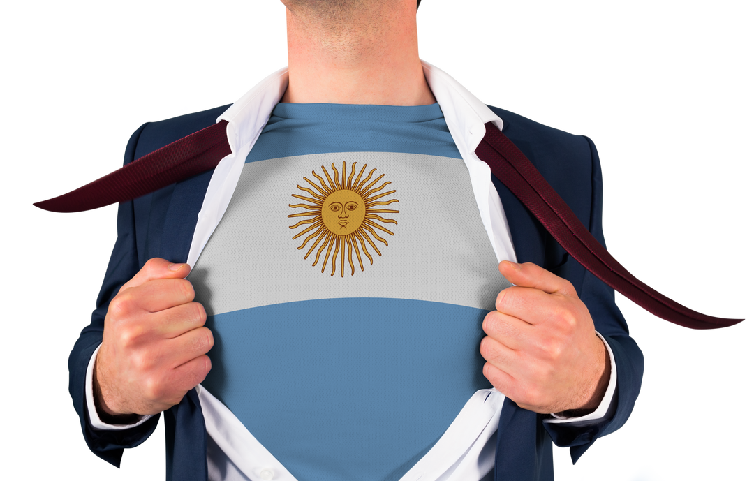 Businessman Revealing Shirt with Transparent Argentina Flag Design - Download Free Stock Images Pikwizard.com