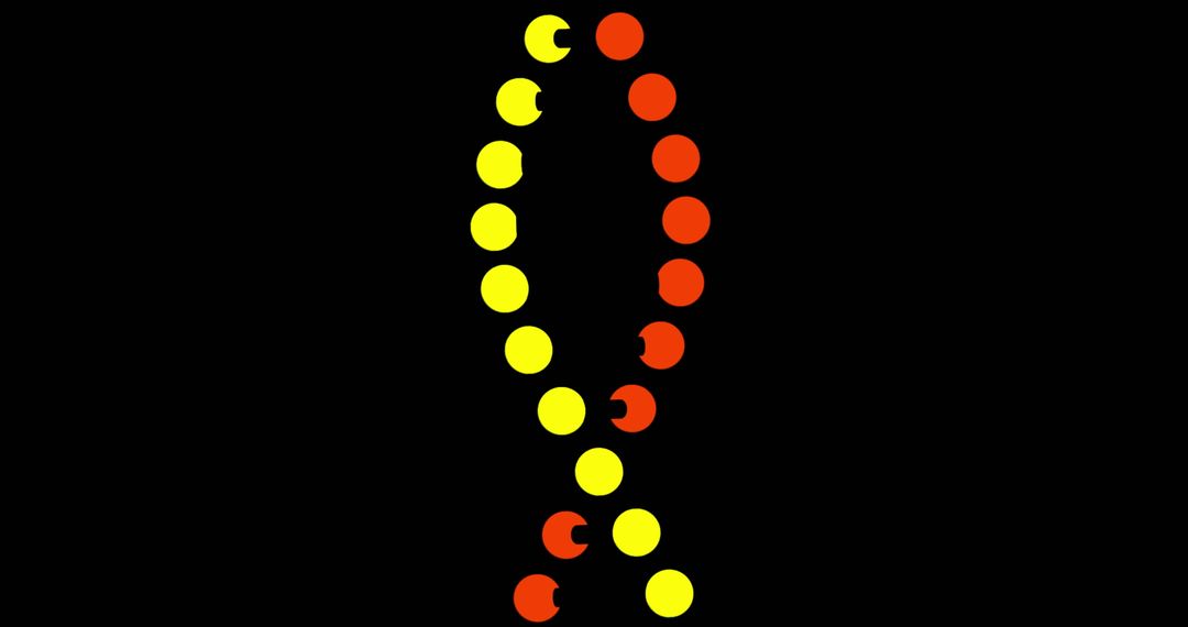 Digital DNA Strand on Black Background Illustrating Genetic Concepts