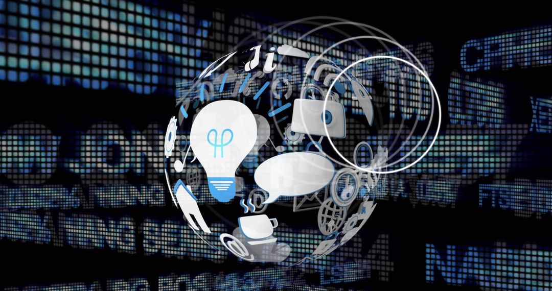 Digital Globe and Financial Data Concept