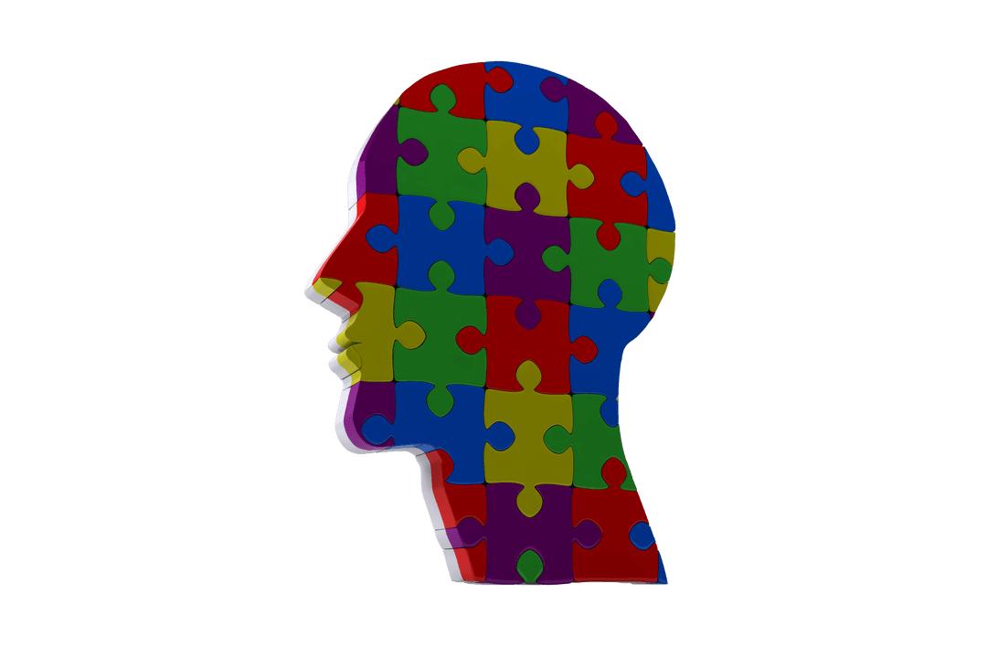 Transparent Background Human Head Silhouette Made From Colorful Puzzles - Download Free Stock Images Pikwizard.com