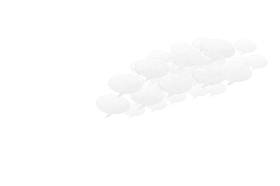 Transparent White Speech Bubbles Isolated on Clear Background