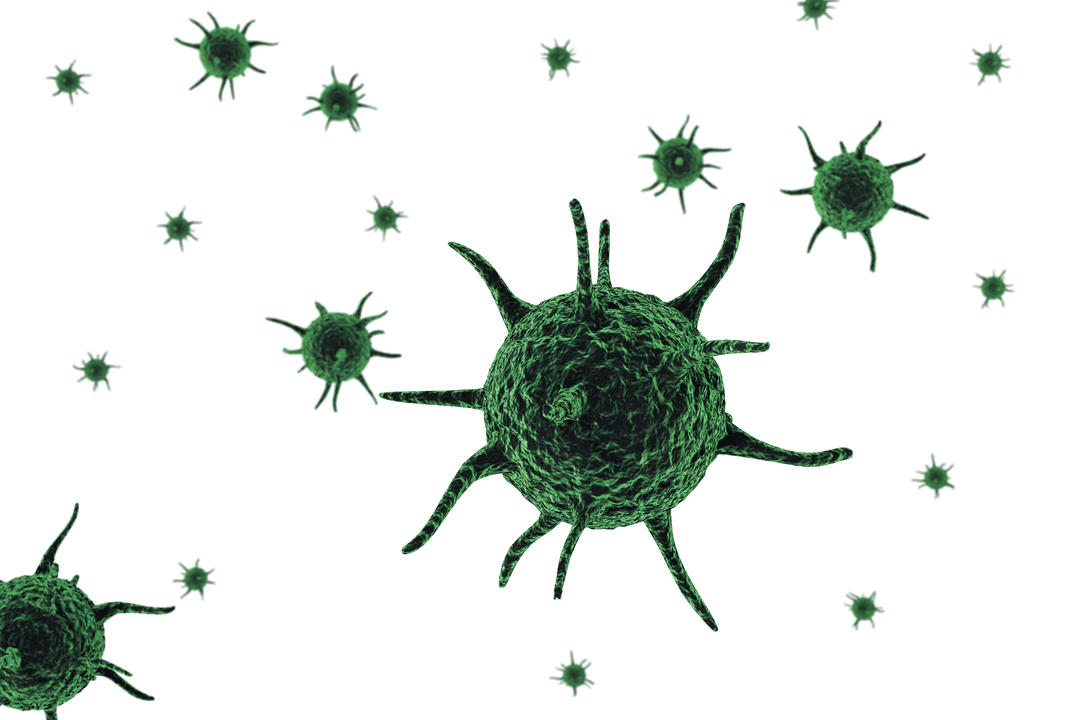 Green Virus Illustrated on Transparent Background for Medical Use - Download Free Stock Images Pikwizard.com