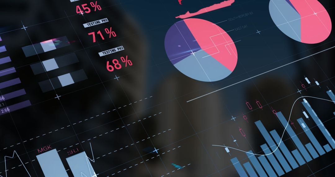 Futuristic Data Visualization in Dark Interface Design