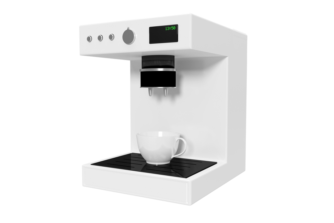 White Coffee Machine on Transparent Background for Drink and Device Concepts - Download Free Stock Images Pikwizard.com