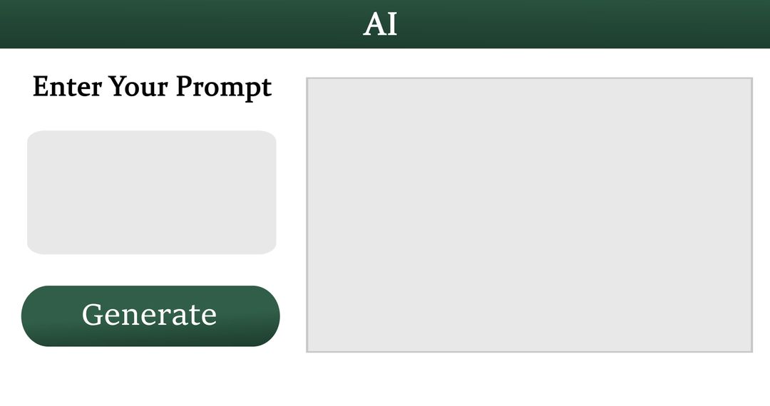 AI Interface with Space for Text Input