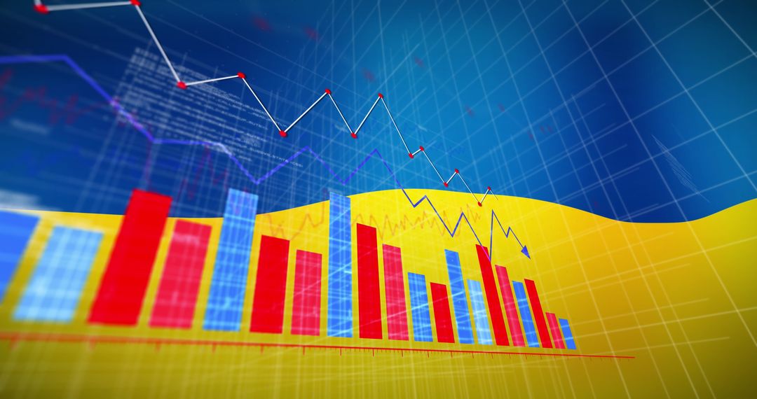 Ukraine Financial Graph with Declining Trends