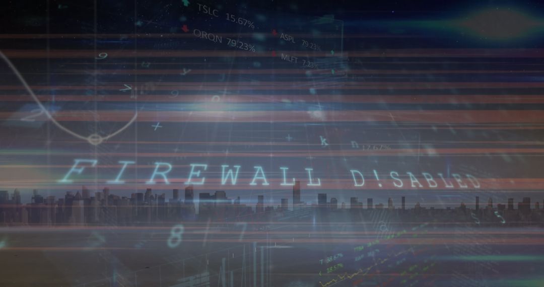 Digital Data Processing Over Urban Skyline Conceptual Image