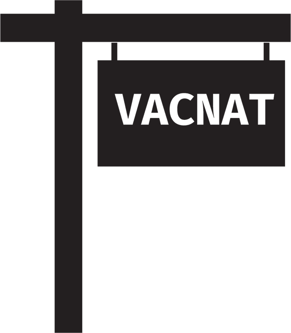 Digital Vacant Sign Line Illustration on Transparent Background