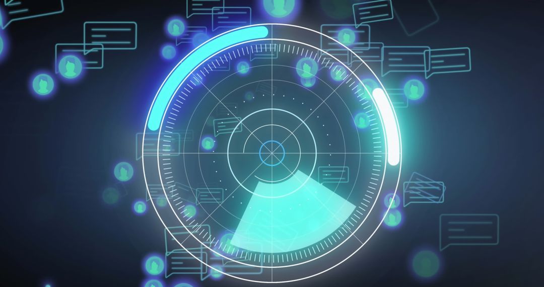 Radar Scanning Digital Communication in Dark Interface Background