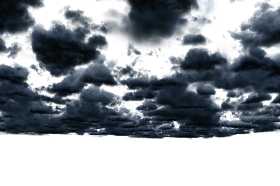 Dark Ominous Clouds in Night Sky with Transparent Effect