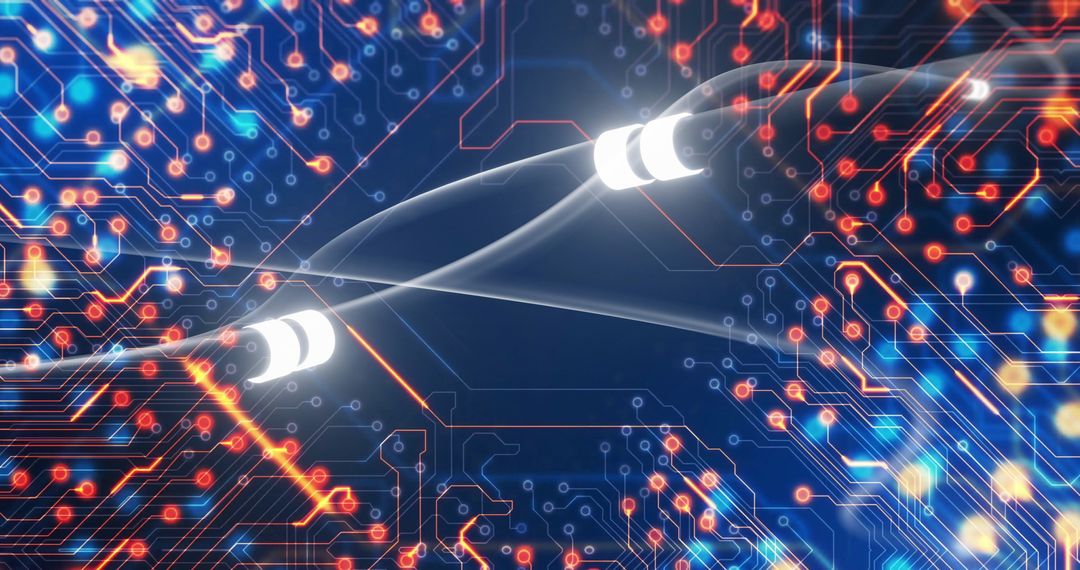 Digital Data Transmission with Glowing Circuit Board