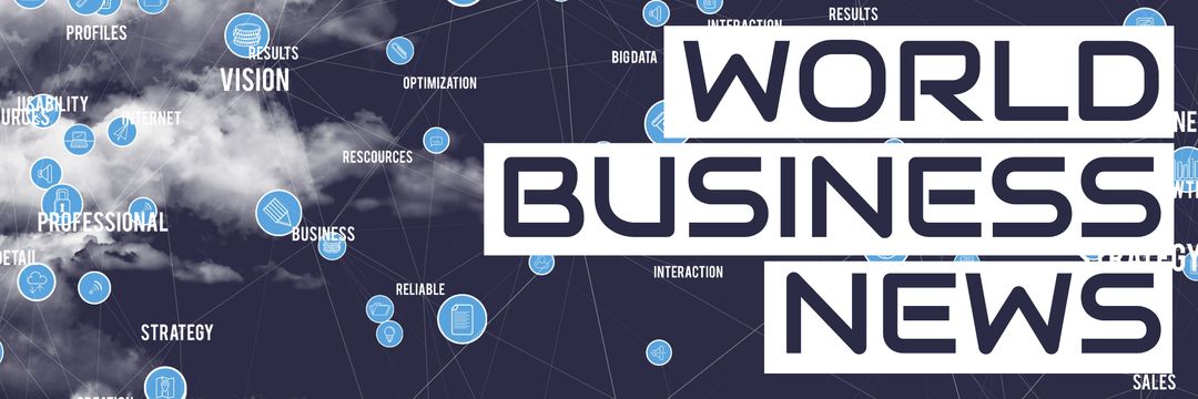 Global Business Networking and Market Analysis Concept