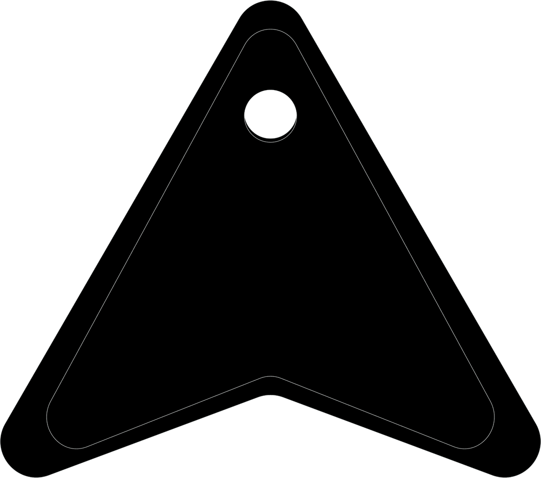 Black Arrow Pointing Up with Transparent Background Icon