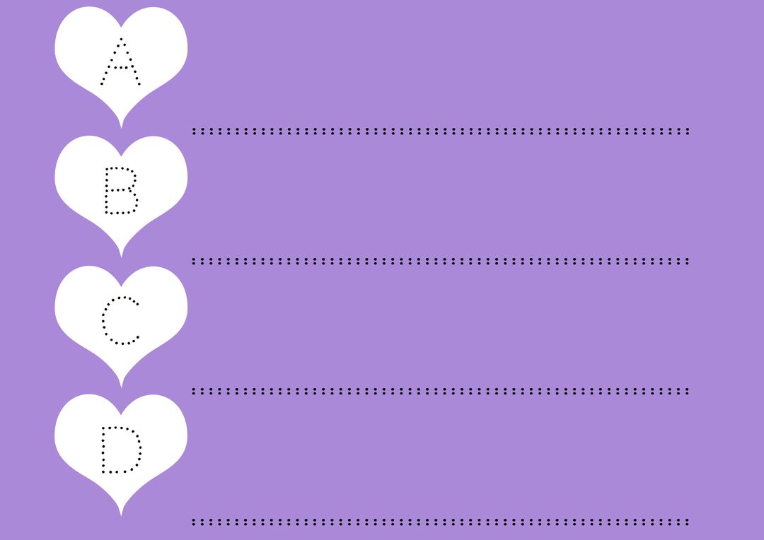 Purple Wedding Planner Template with Heart Bullet Points