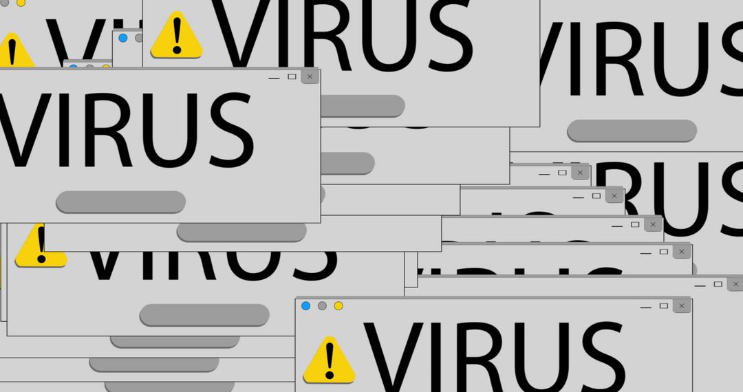 Computer Virus Warning Messages on Screen