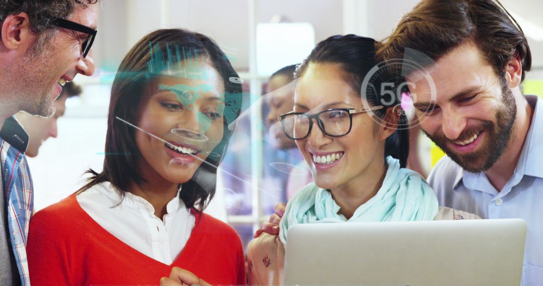 Diverse Group Engaging with Interactive Digital Interface