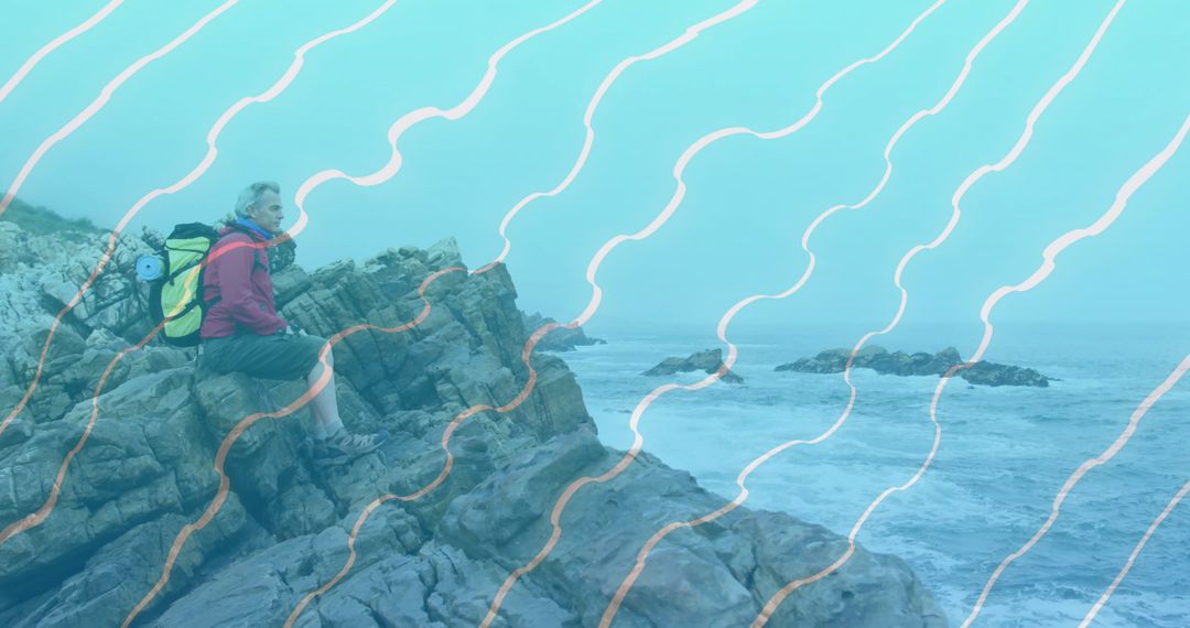 Adventurous Hiker taking in Majestic Coastal Views for Inspiring Escapes