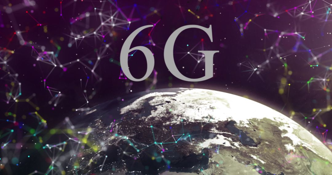 Futuristic 6G Network Concept with Global Connections