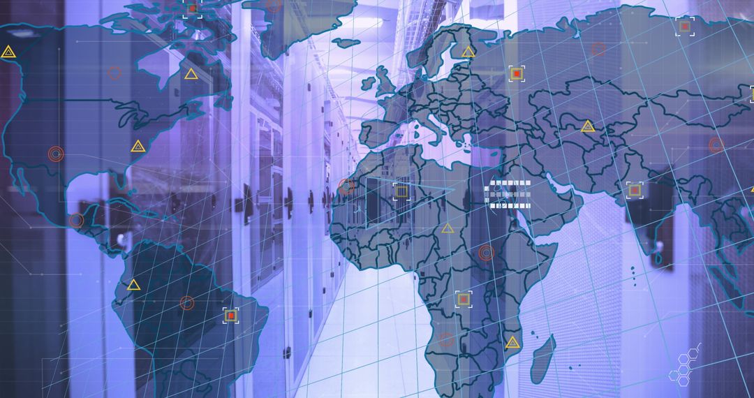 Global Data Processing and Technology Network Concept